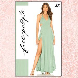 NWT🆕 Free People Lillie Maxi Dress, XS Turquoise